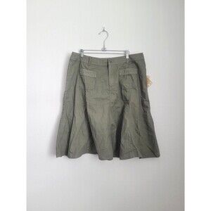 NWT Adventura Cargo Organic Cotton Green Utility Skirt Size 16 Outdoors